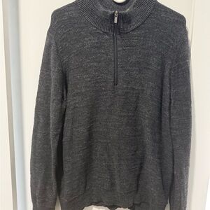 L.L. Bean Charcoal Zip-Up Sweater100% organic cotton